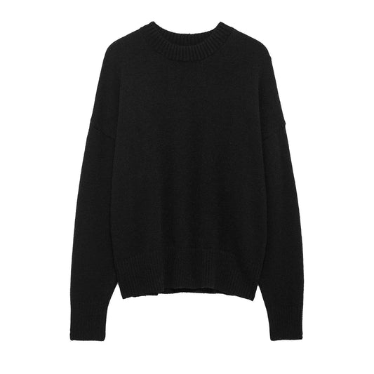 Women's Spring Street Fashion Crew Neck Casual Knitwear