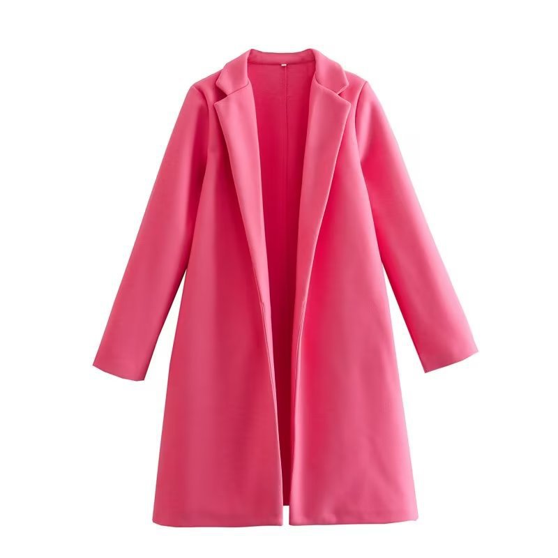 Women's Solid Color Simple Loose Temperament Woolen Coats
