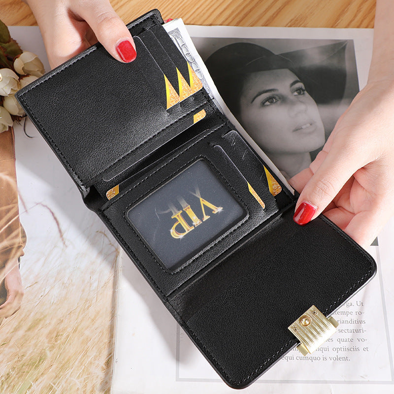 Women's High-grade Retro Fashion Solid Color Simple Ladies Wallets