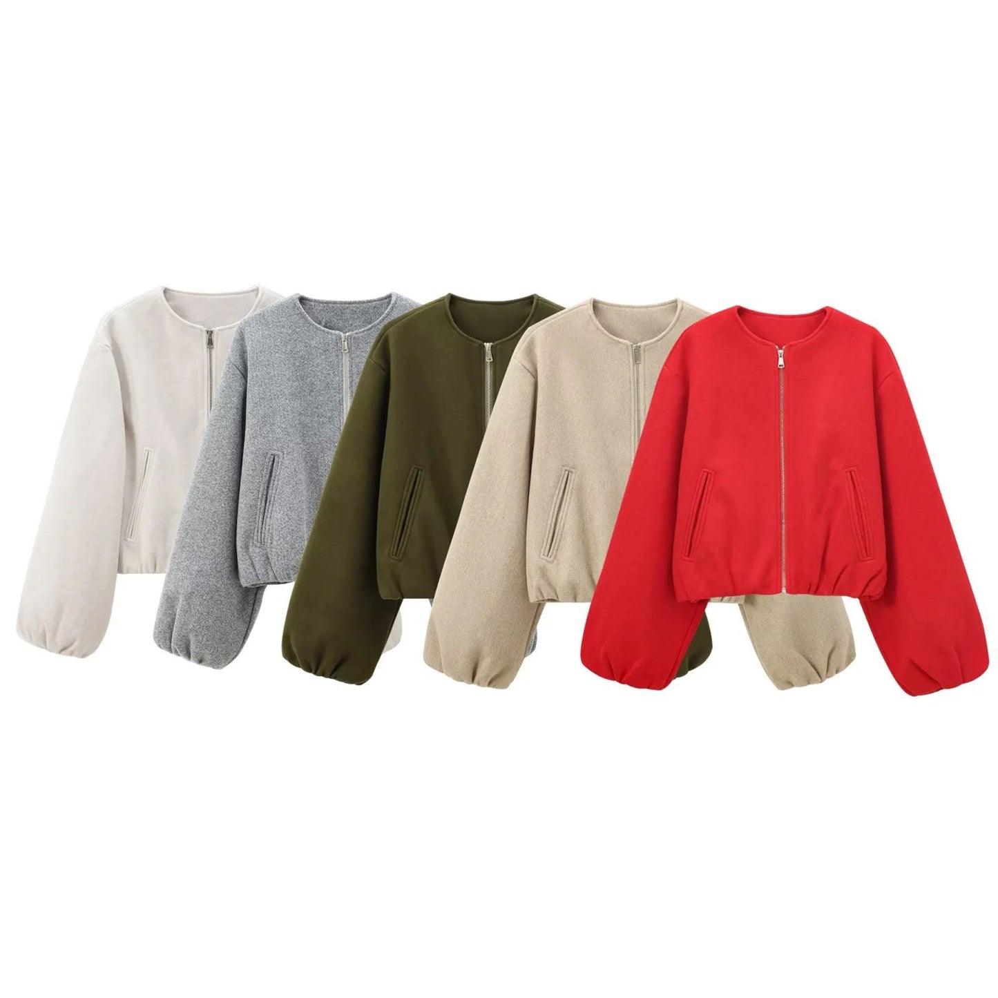 Women's Colors Spring Fashion Soft Bomber Jackets