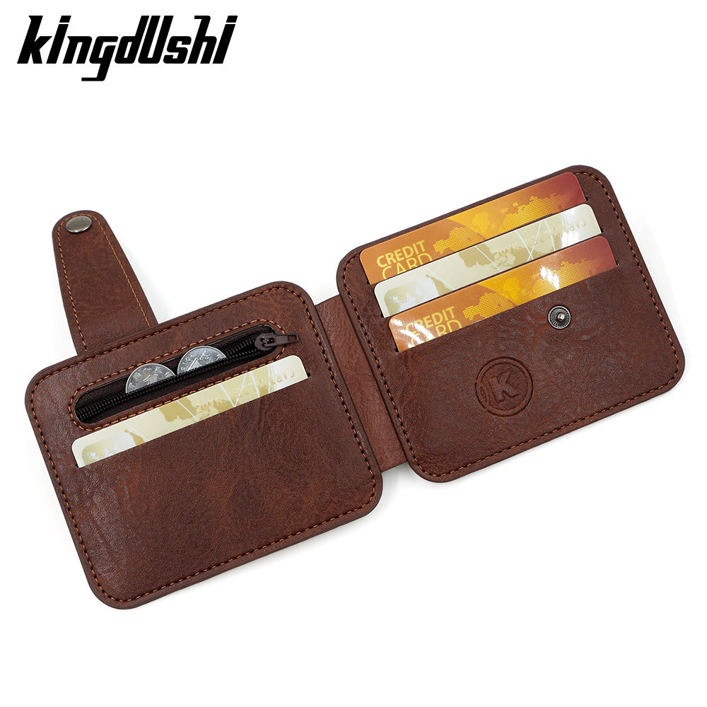 Retro Easy Matching Snap Multiple Slots Card Holder