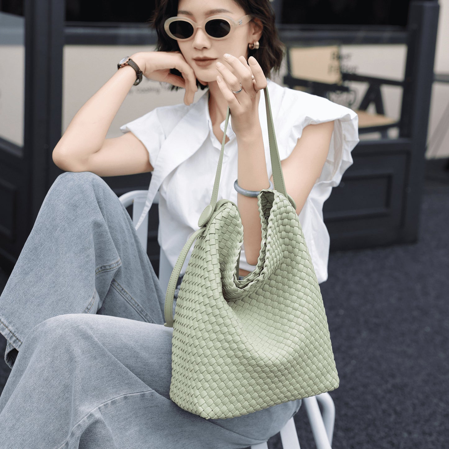 Vegetable Basket Niche Large Capacity Single Handbags