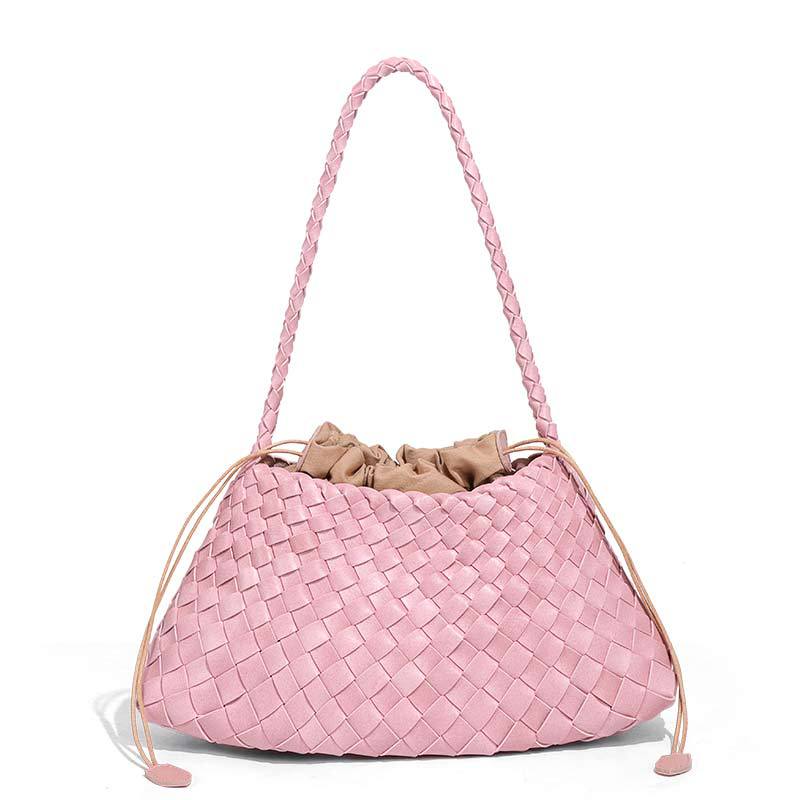 Women's Light Luxury Woven Underarm Portable Vegetable Bags