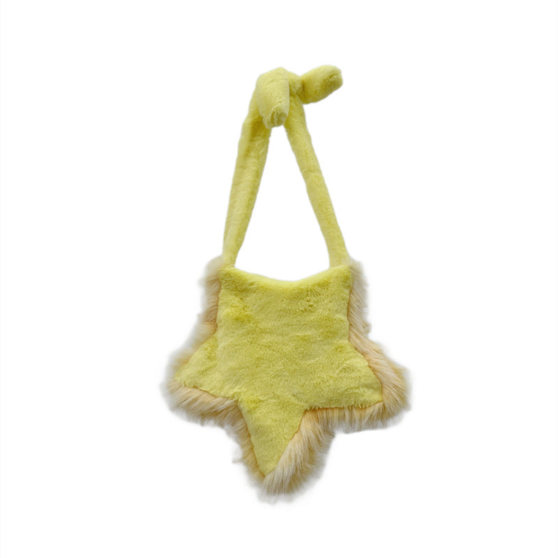 Plush Five-pointed Star Fur Millennium Sweet Handbags