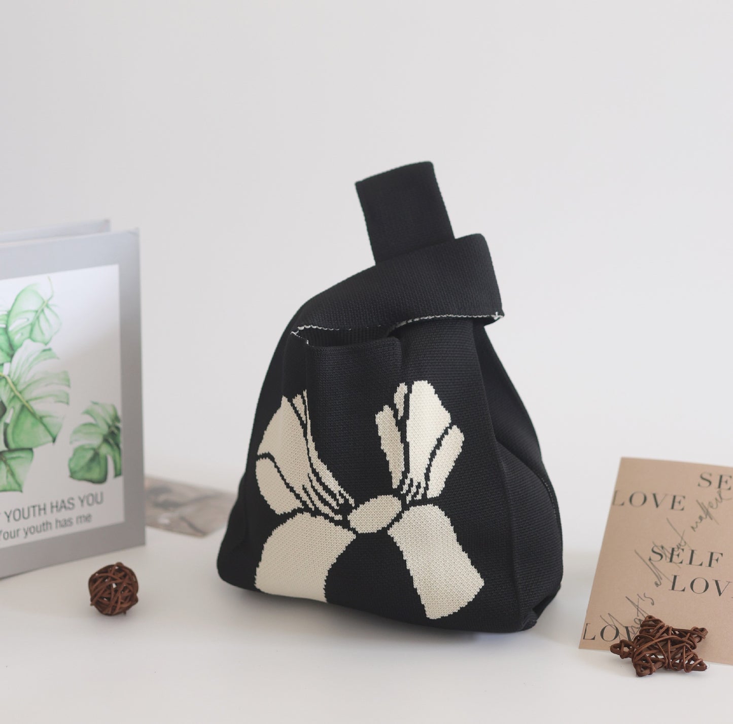 Women's Stylish Knitted Woven Vest Simple Handbags