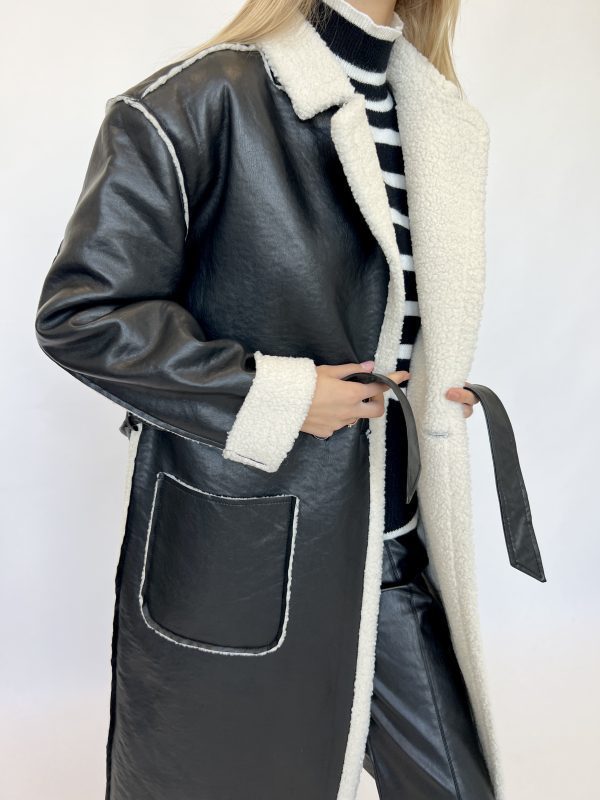 Women's Casual Leather Thickened Trench Loose Fashion Coats