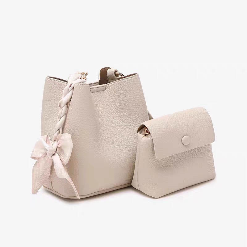 Woven Strap Bow Decoration Commuter Daily Light Shoulder Bags
