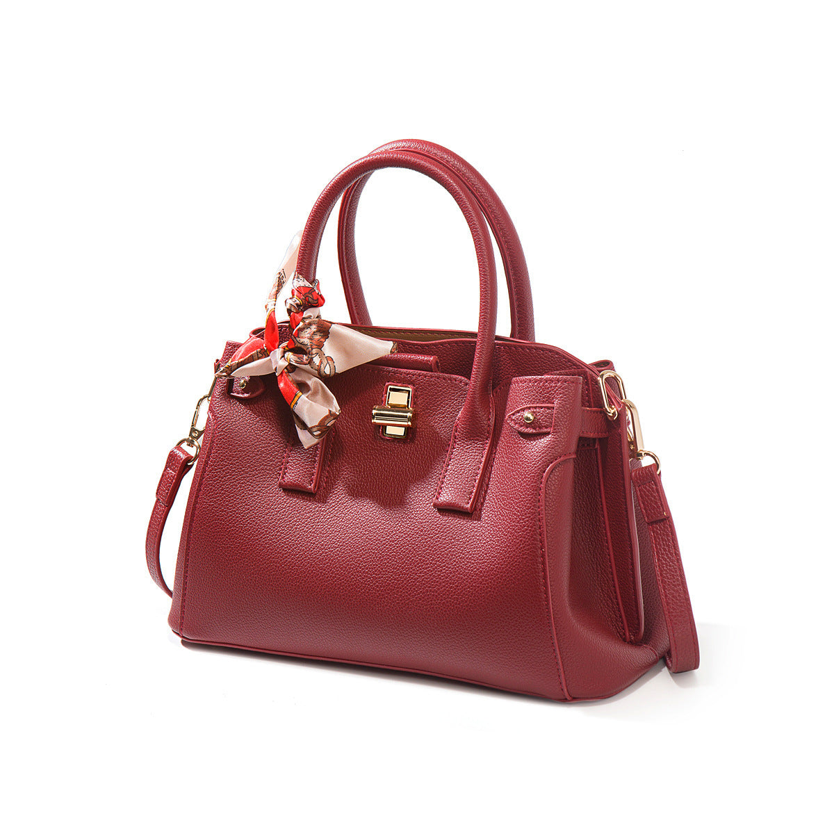 Women's Gift Silk Scarf Mother Red For Bags