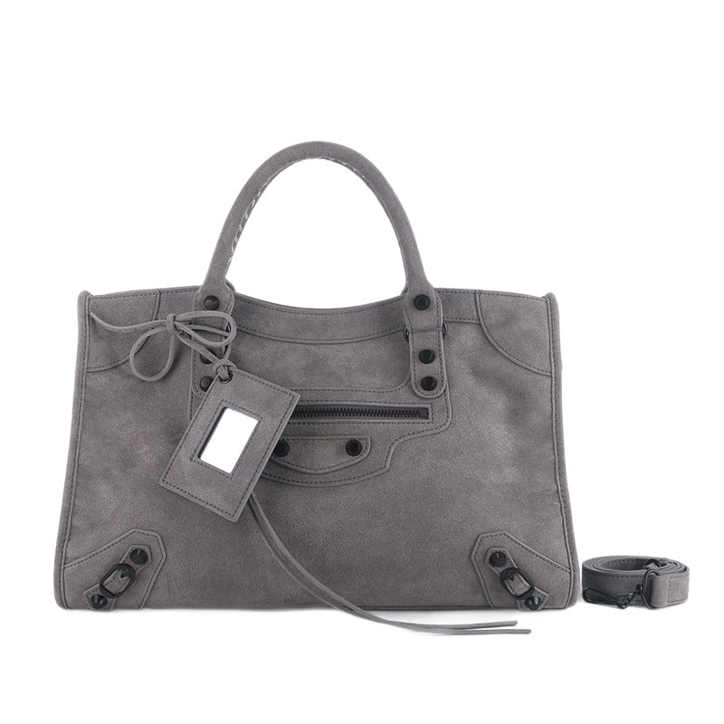 Retro Cowhide High-grade Motorcycle Large Capacity Handbags