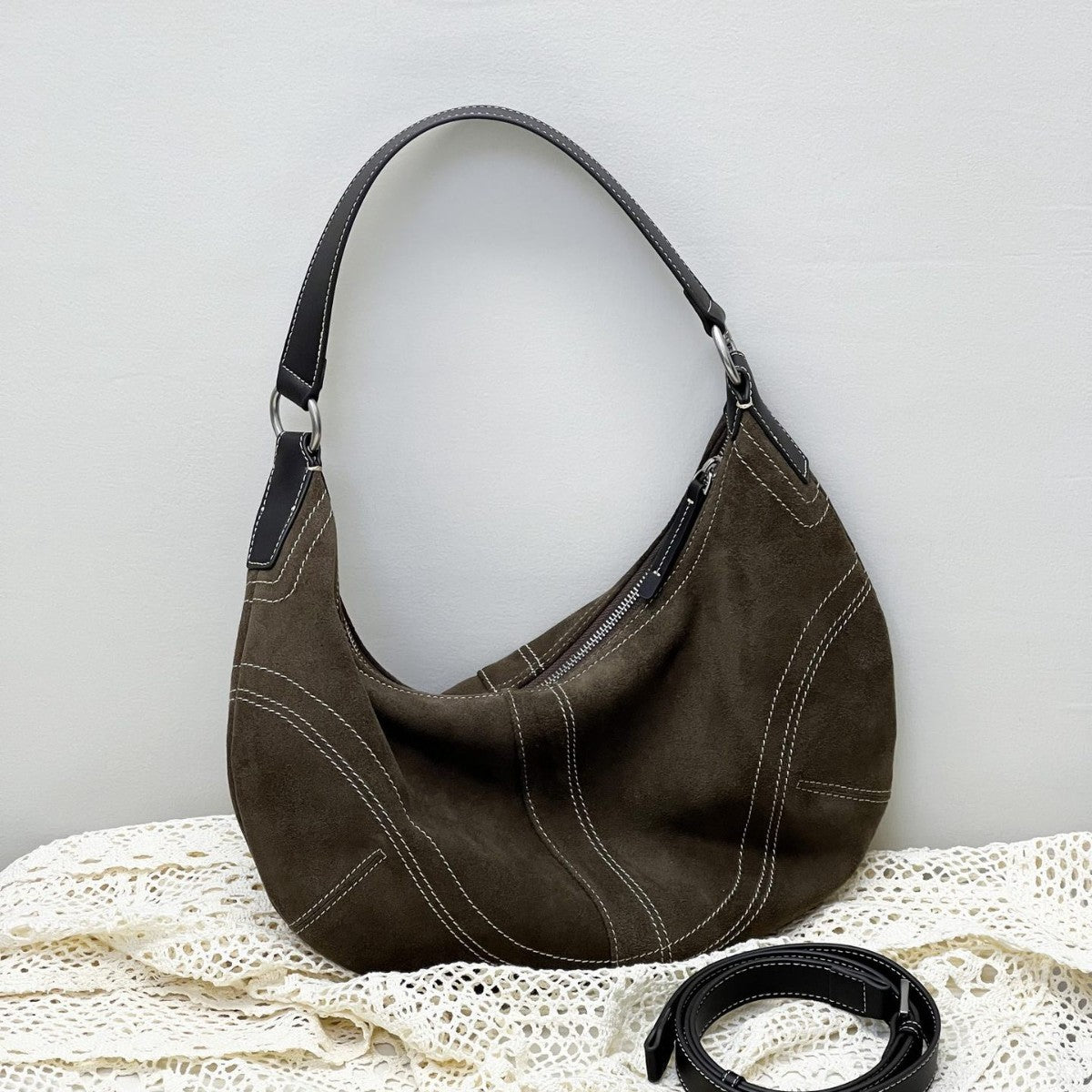 Baseball Matte Leather Underarm High-grade Selenodont Crossbody Bags