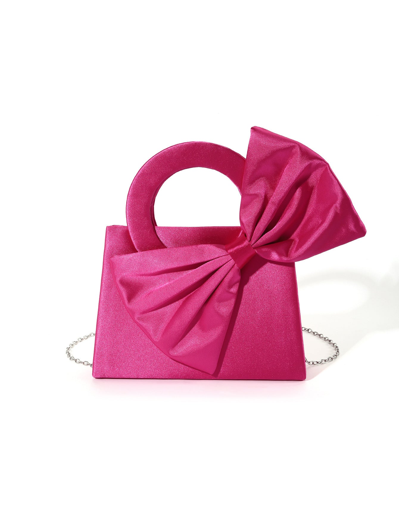 French Style Design Solid Color Bow Handbags