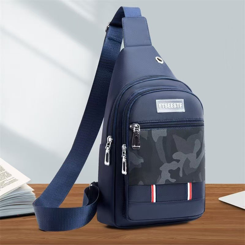 Men's Creative Attractive Waterproof Derm Stitching Men's Messenger Bags