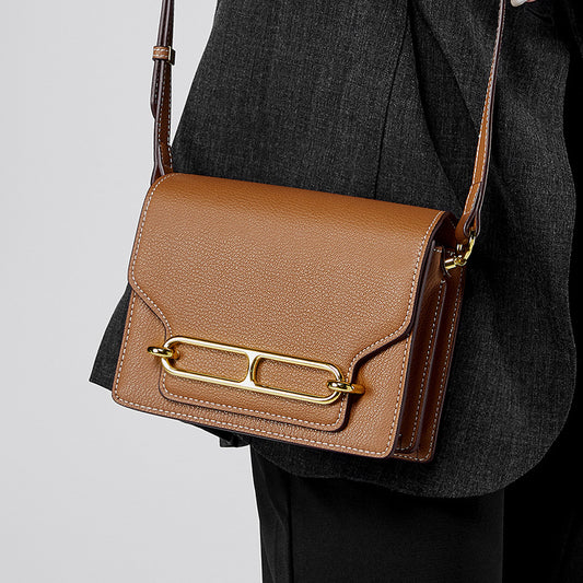 Genuine Leather Stewardess Pig Nose High Sense Crossbody Bags