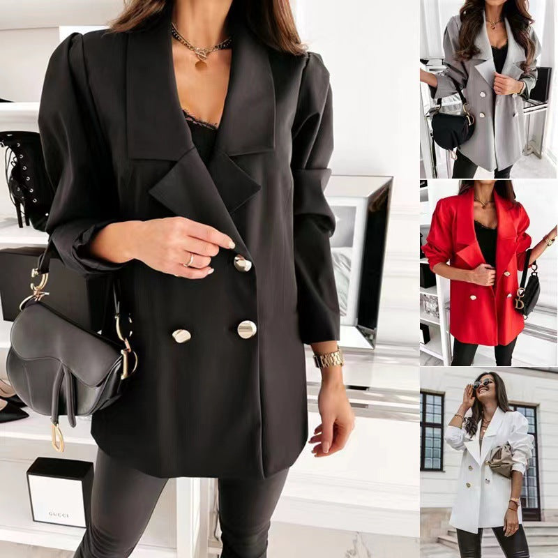 Women's Urban Style Temperament Cloth Collar Loose Suits