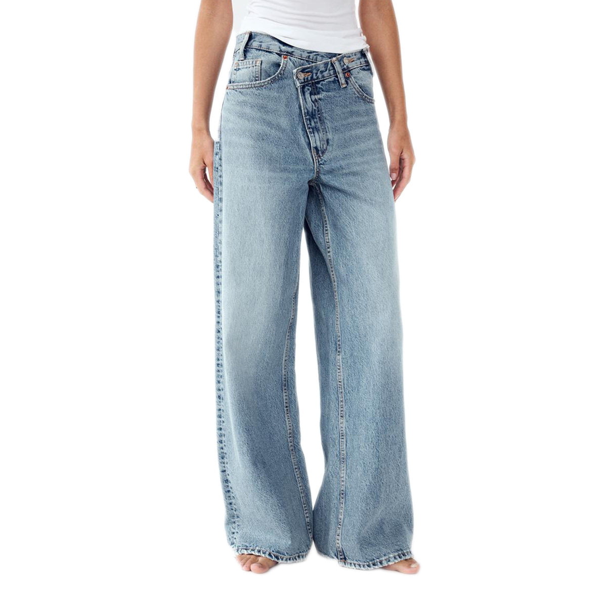 Women's High Quality Special Waist Straight Jeans