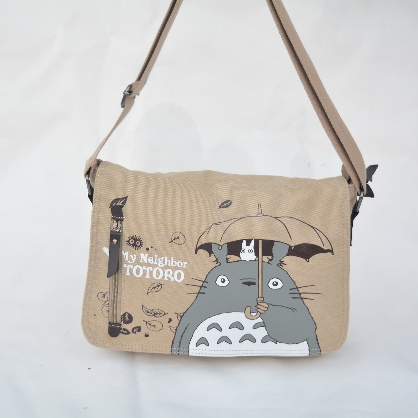 Anime Single Totoro Washed Canvas Attack On Titan Men's Shoulder Bags