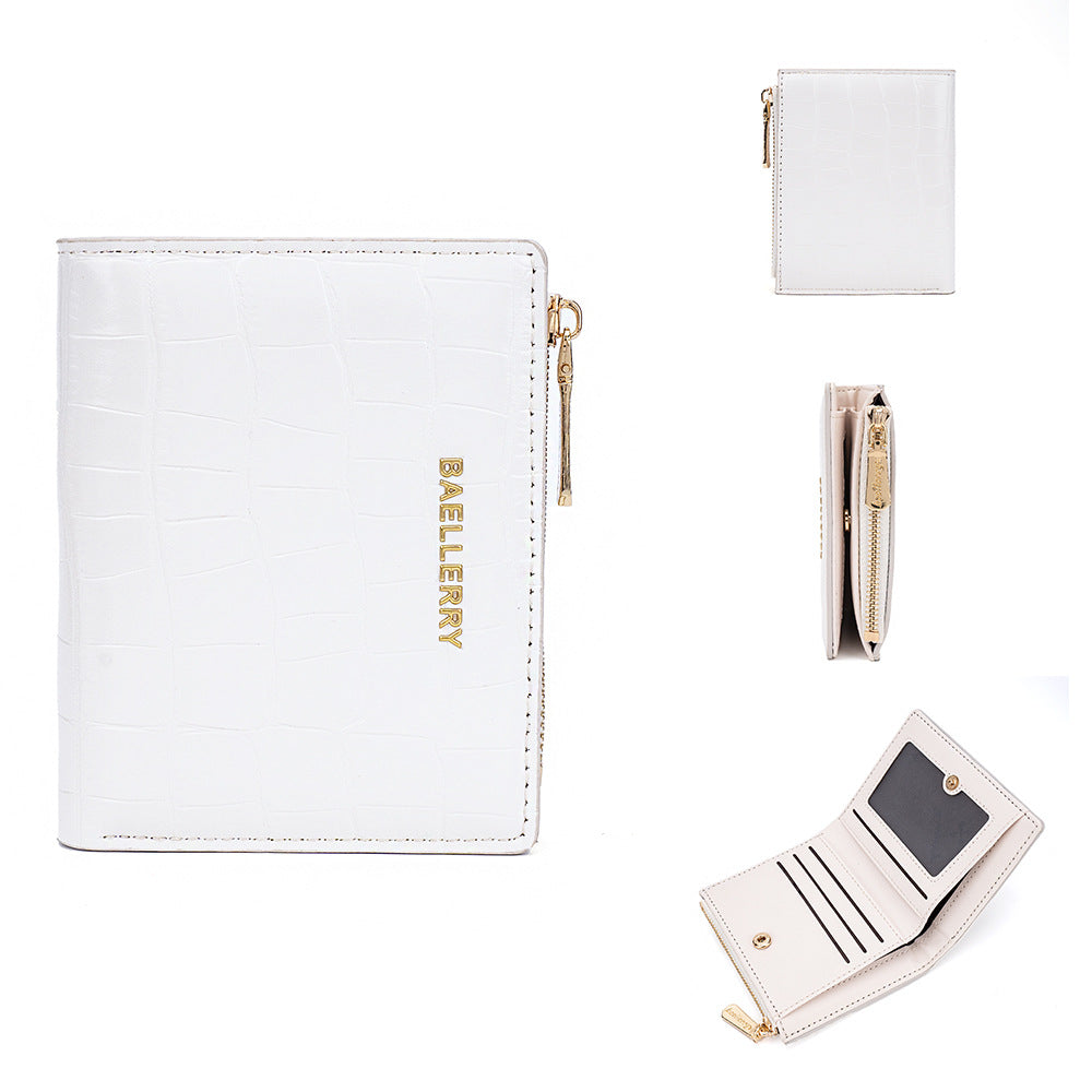 Short Chic Crocodile Pattern Hidden Hook Purses