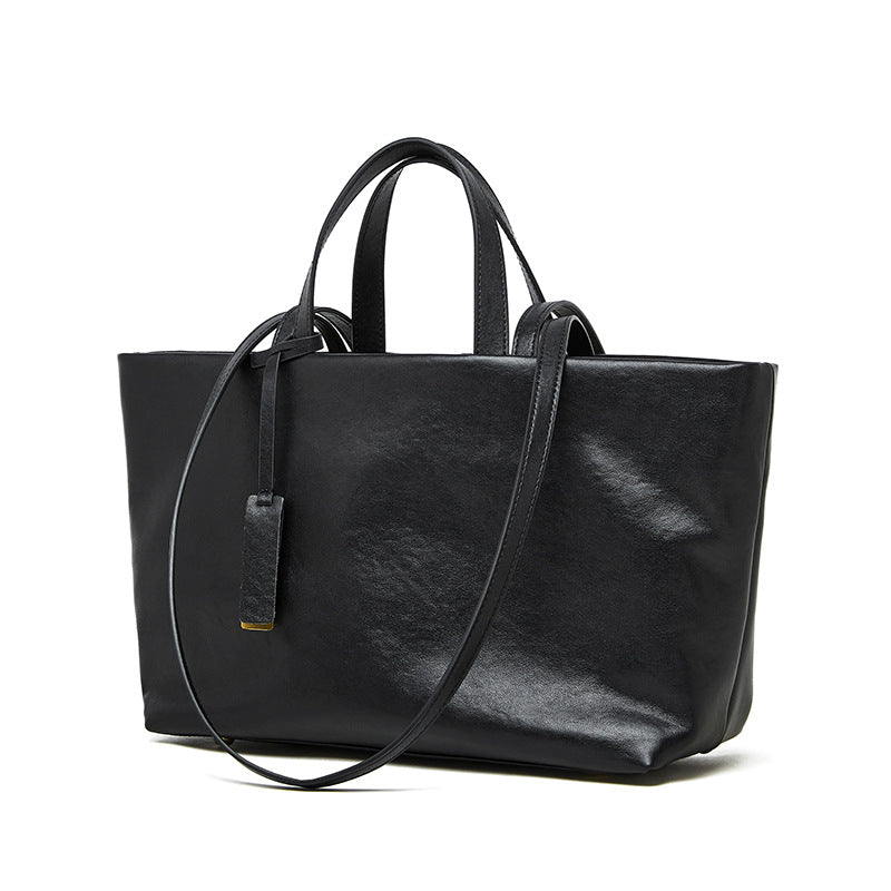 Women's Leather Underarm Cowhide Niche Retro Soft Bags