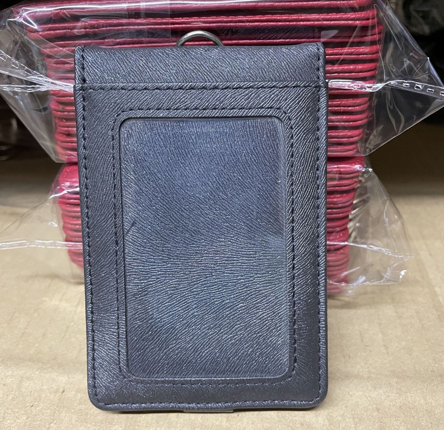 Customized Work Permit Cover With Lanyard Card Holder