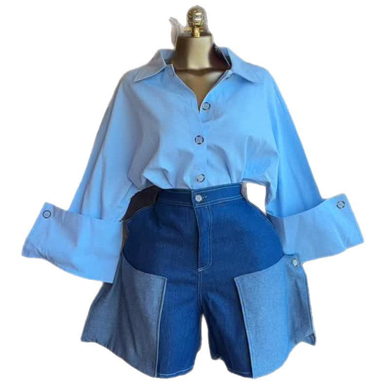 Women's Autumn Fashion Polo Collar Design Sense Minority Blouses