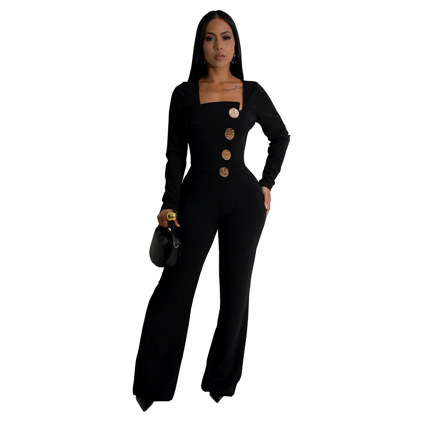 Women's Wear Long Sleeve Arm Covering Trousers Jumpsuits