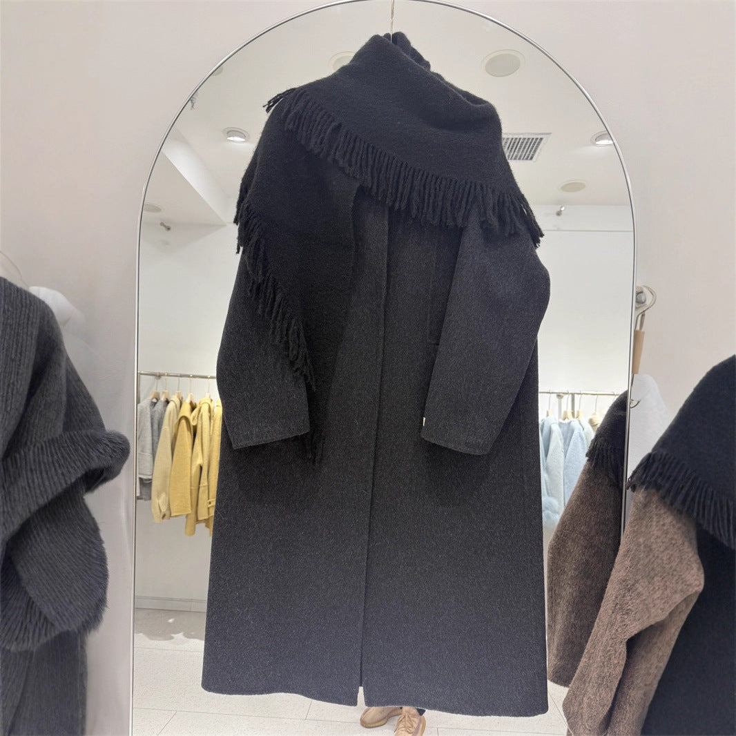 Women's Sense Korean Style Solid Color Triangle Shawl Atmosphere Coats