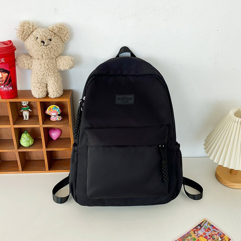 Women's High-grade Canvas Boys High Simple Large Middle School Students' Schoolbags