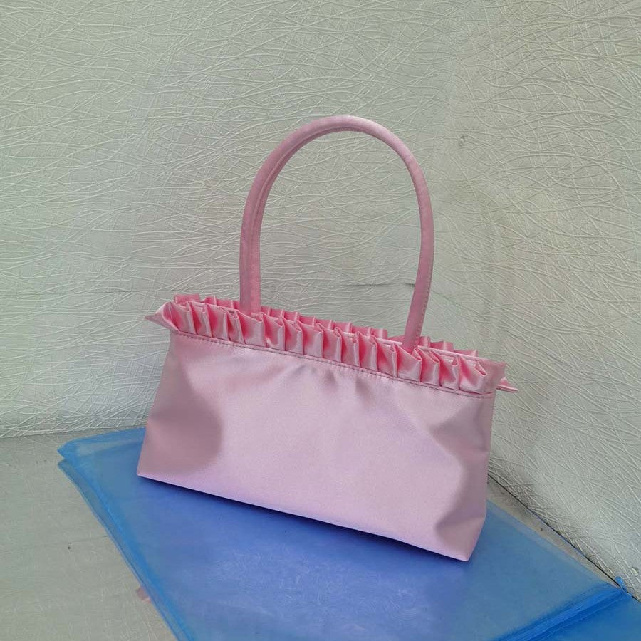 Women's Vintage Crumpled Lace Large Capacity Armpit Bags