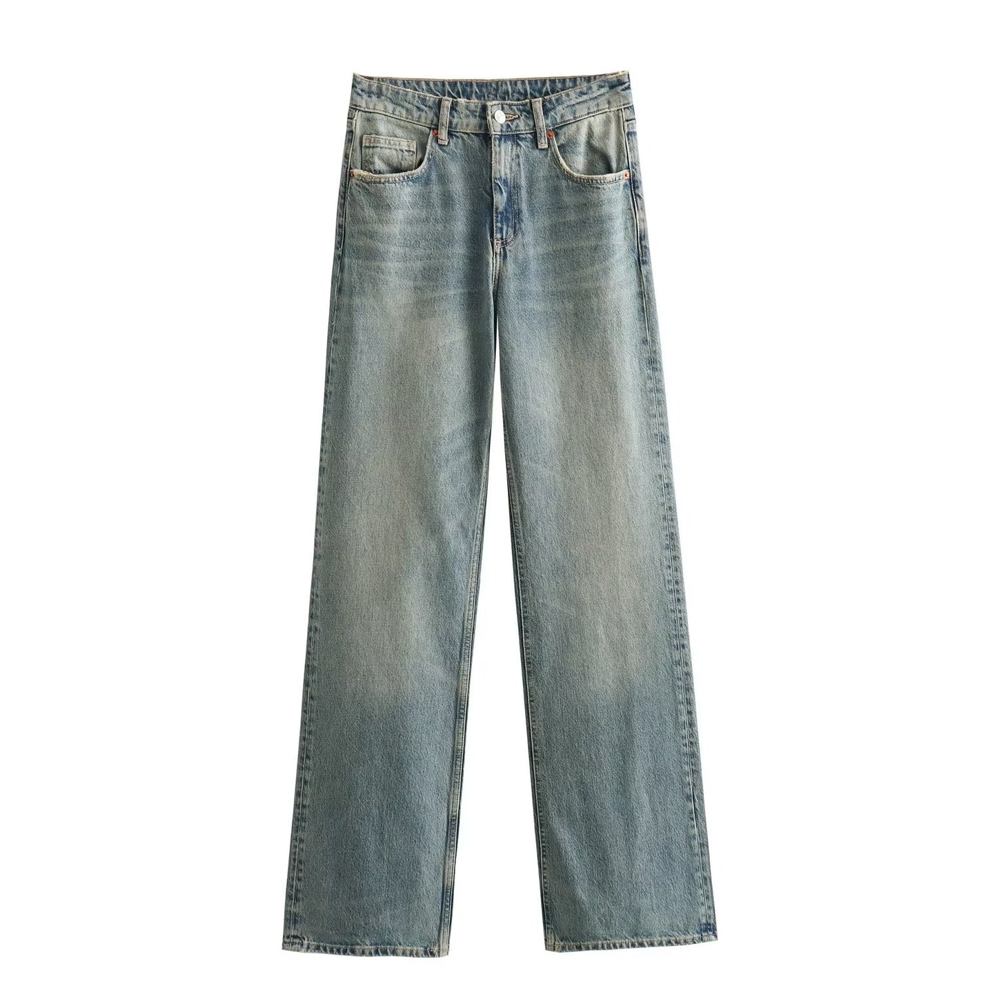 Women's Retro Denim For Slim Fit Mop Jeans