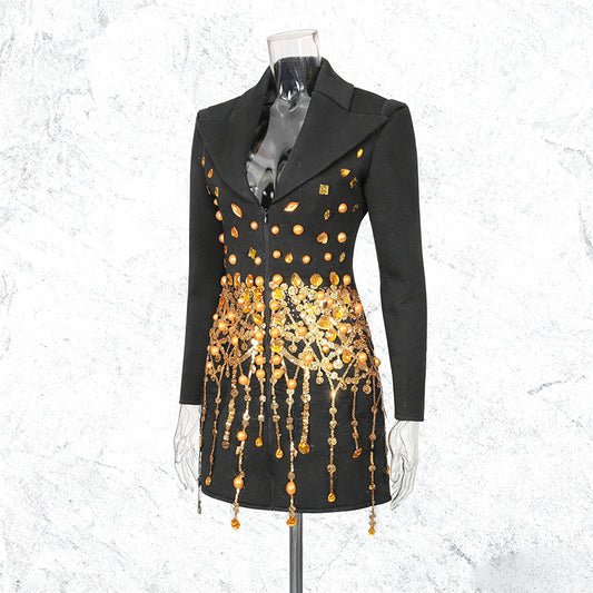 Women's Small Temperament Slimming Long Sleeve Dress Blazers