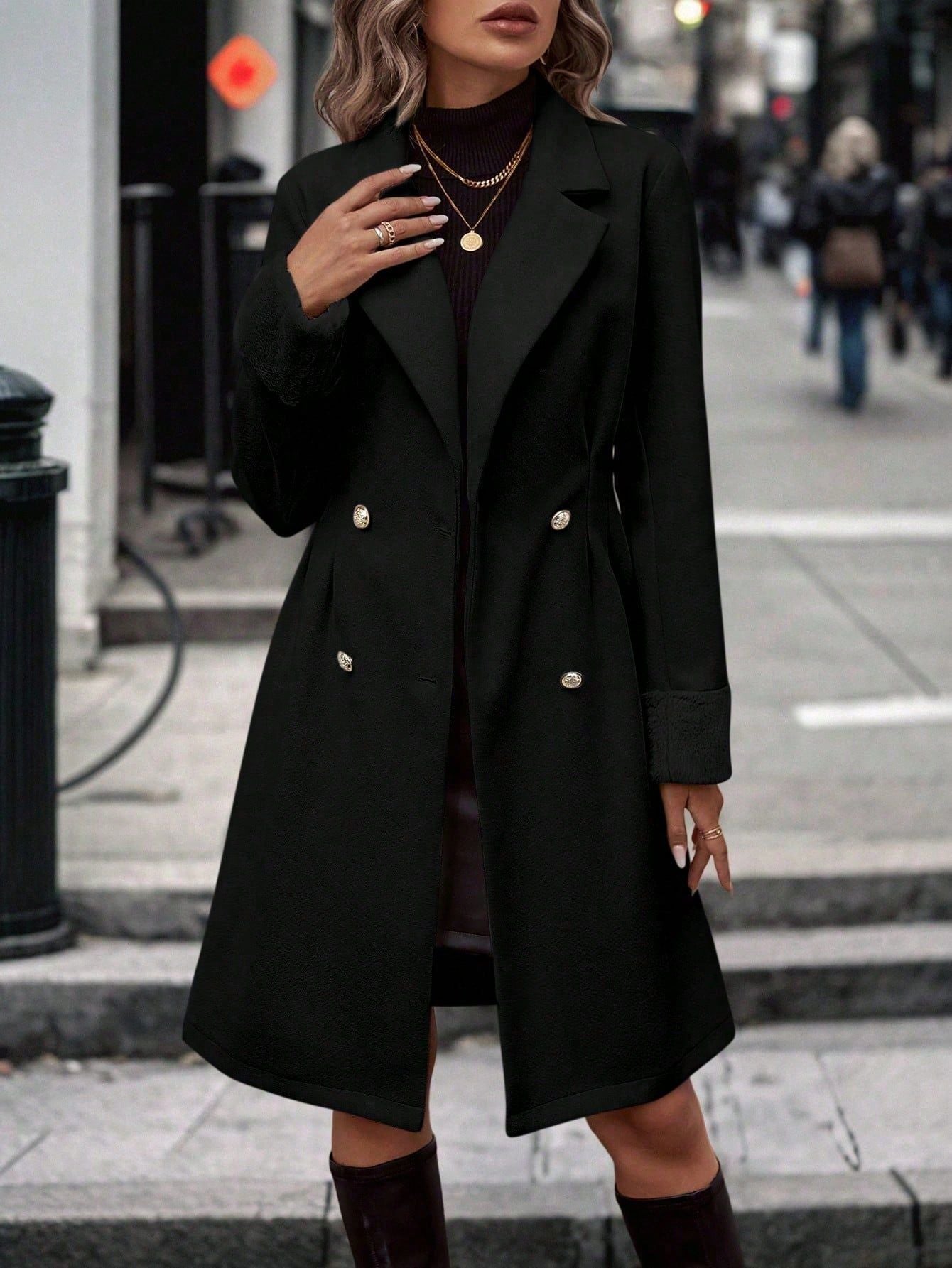 Women's Trench Overcoat Elegant High-grade British Style Jackets