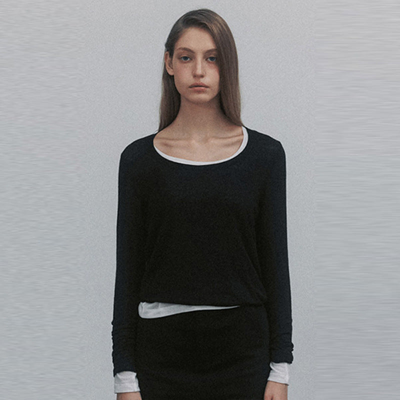 Women's Korean Style Simple Inner Wear Long Blouses