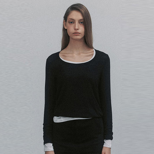 Women's Korean Style Simple Inner Wear Long Blouses