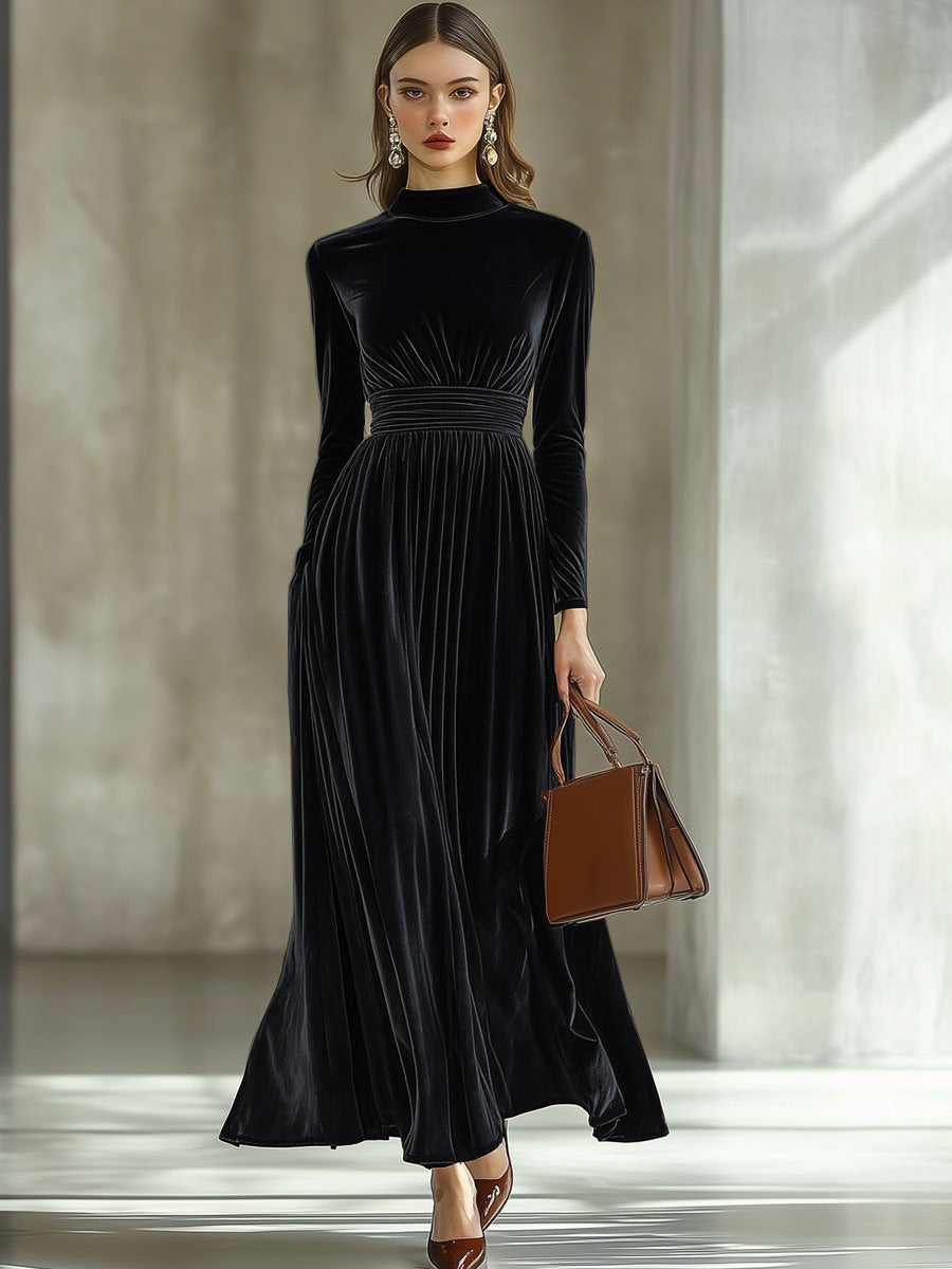 Women's Sleeve Waist Slimming Graceful Expansion Female Excellent Dress