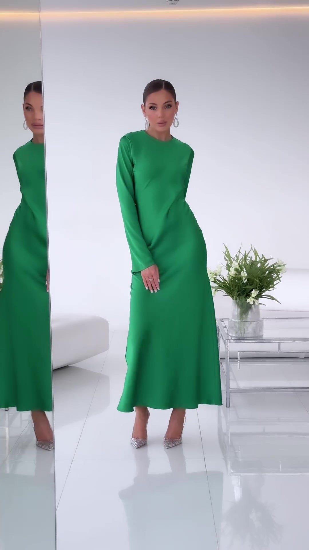 Women's Autumn Solid Color Casual Home Slim Dresses