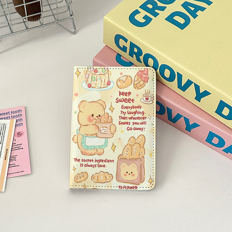Butter Bear Skin Overseas Passport Cover Card Holder