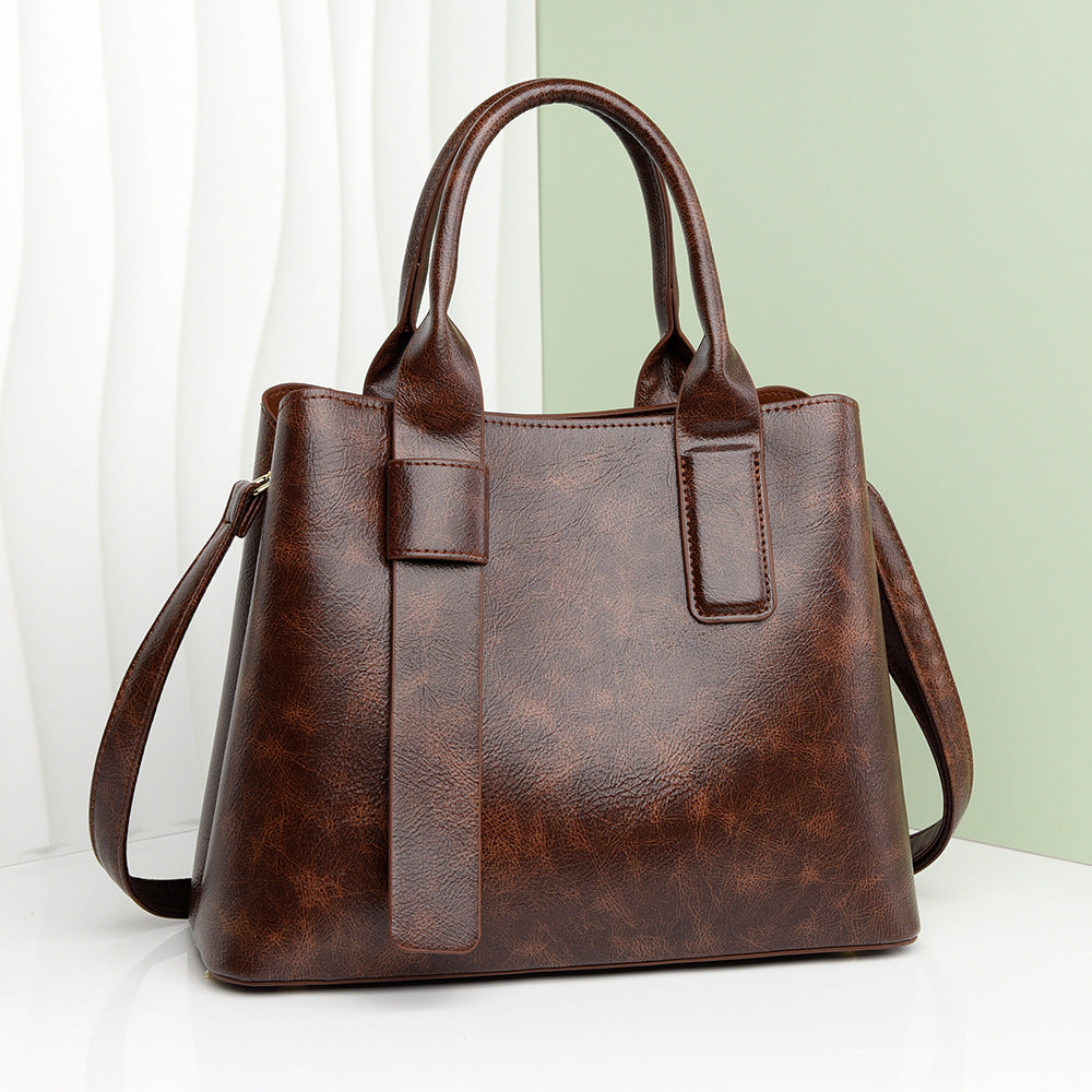 Unique Women's Fashionable Simple Textured Mother Bags