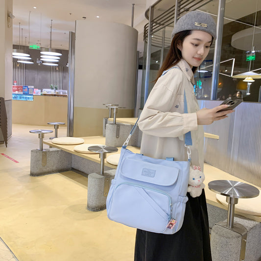 Simple Versatile Large Capacity Portable Cute Tuition Shoulder Bags
