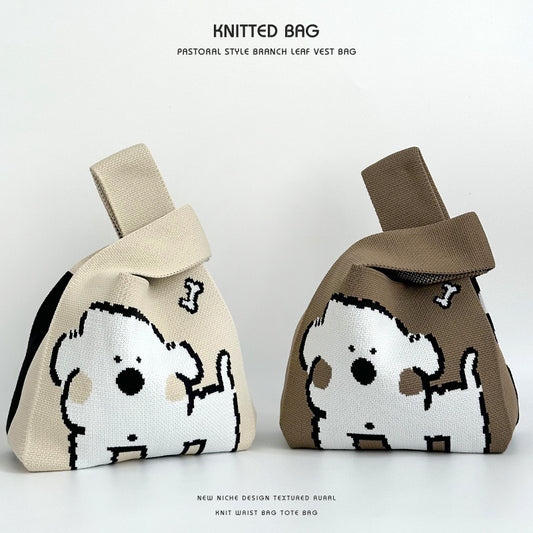 Women's Summer High-grade Large Capacity Knitted Portable Bags