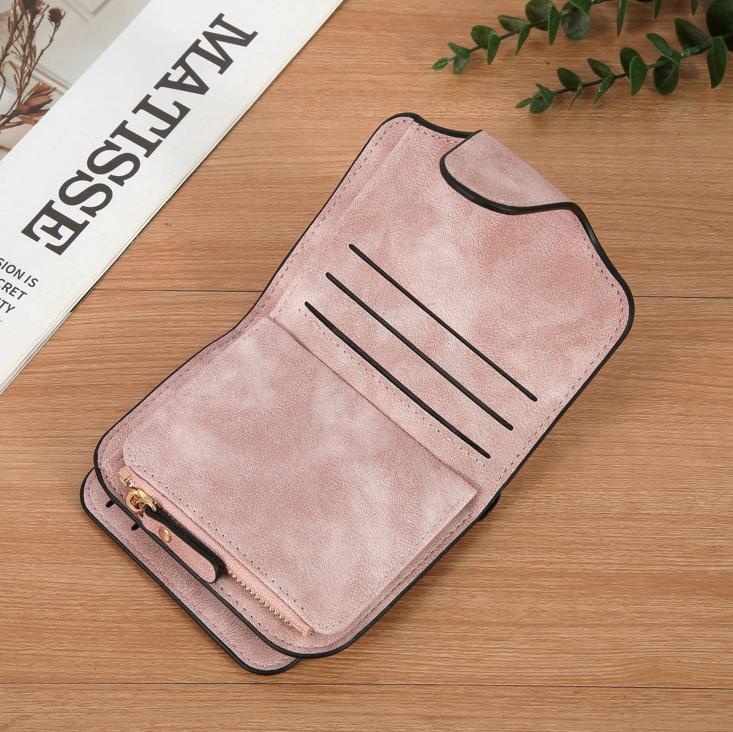 Women's Pretty Retro Frosted Leather Short Ladies Wallets
