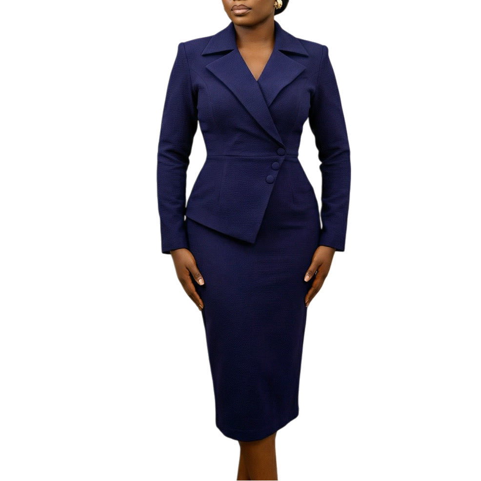 Women's Spring Fashionable Elegant Commuter Stretch Collar High Waist Suits
