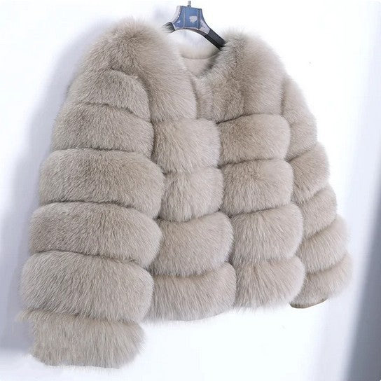 Fur Imitation Fox Stitching Winter Thickened Coats