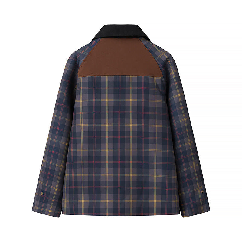 Women's Spring Street Fashion Casual Lapel Plaid Jackets