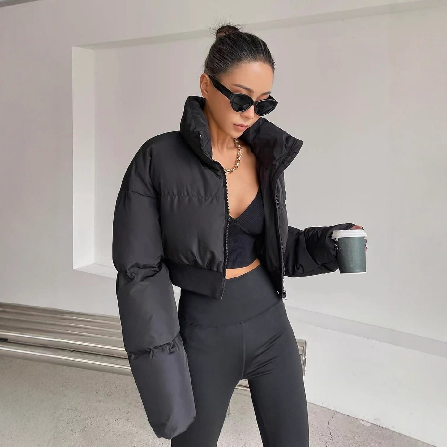 Women's Classy Creative Comfortable Stitching Cotton Coats
