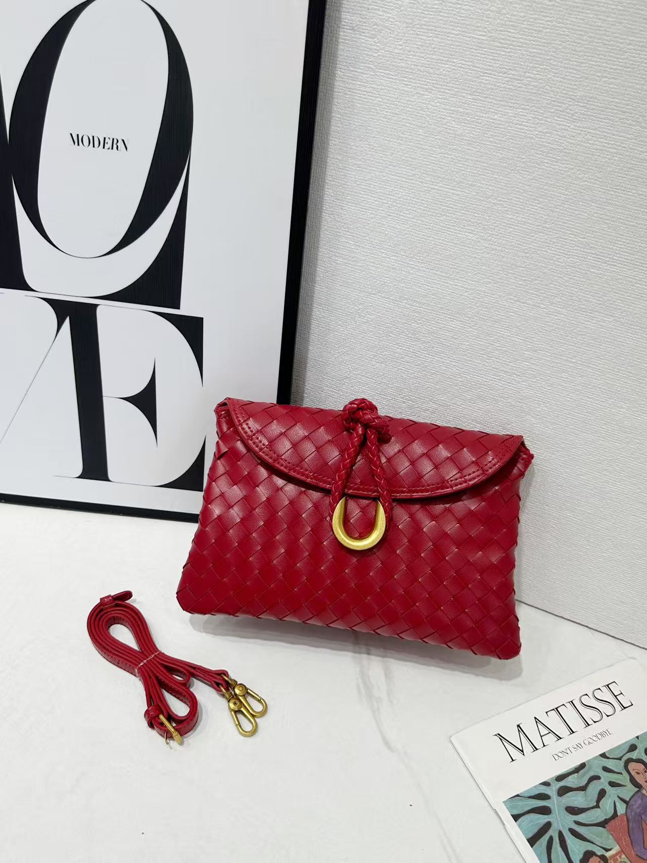 Casual Beautiful Classic Woven Dinner Envelope Small Square Bags