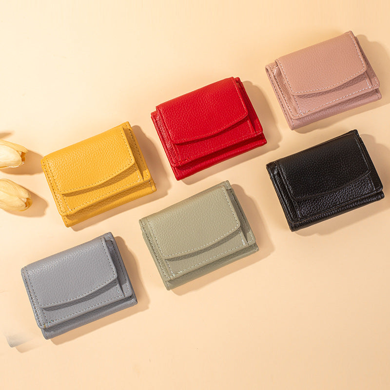 Women's Lychee Pattern Style Mini Short Ladies Wallets