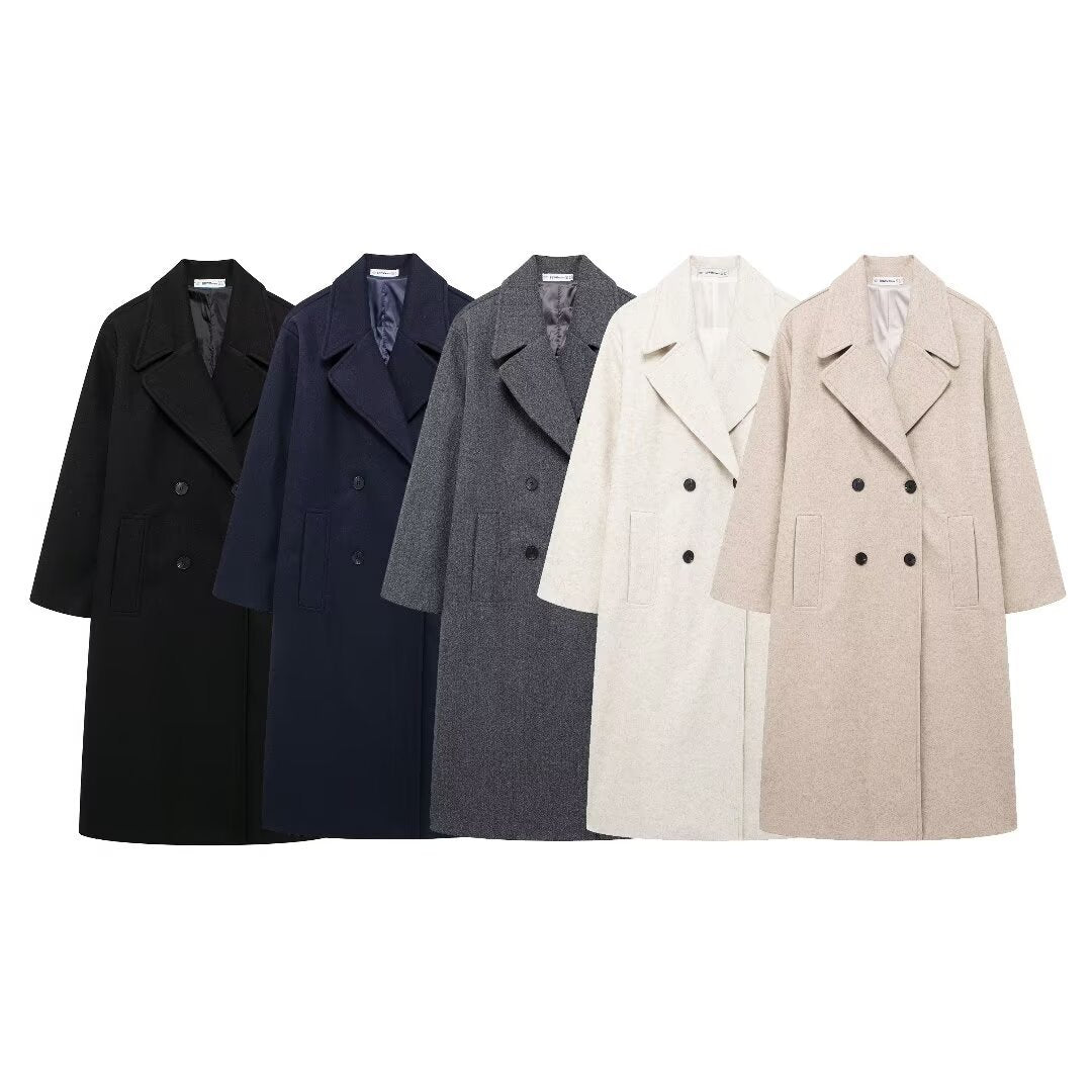 Women's Street Warm Temperament Soft Loose Trench Coats