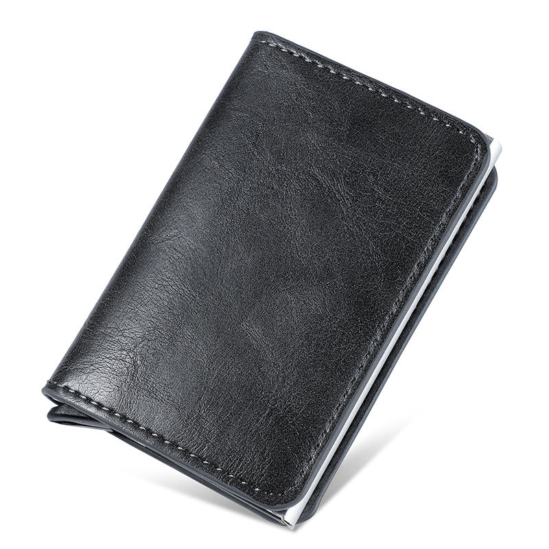 Men's Carbon Fiber Cassette Automatic Pop-up Metal Card Holder