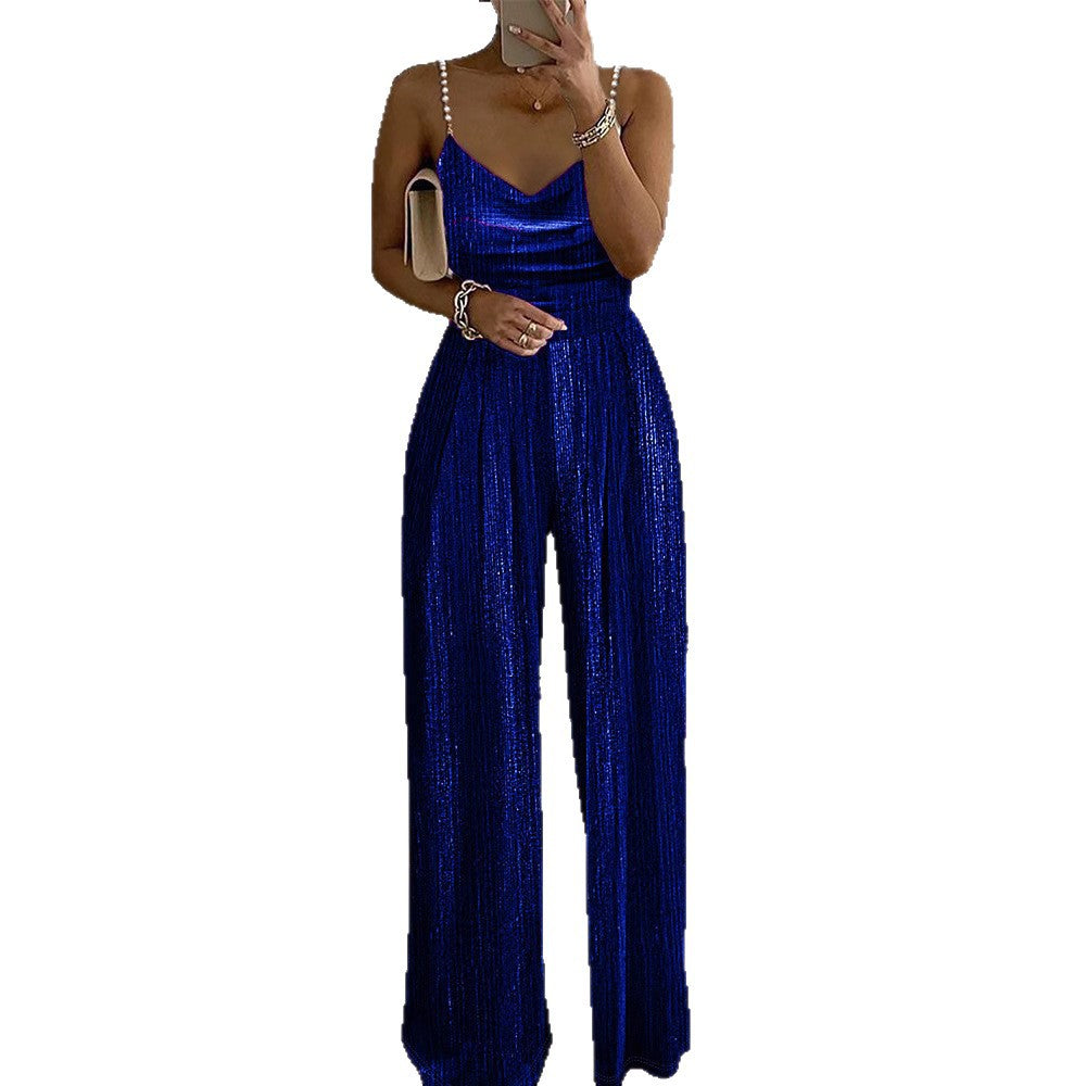 Glamorous Women's Dress Elegant Suspender Beads Women's Jumpsuit/clothing