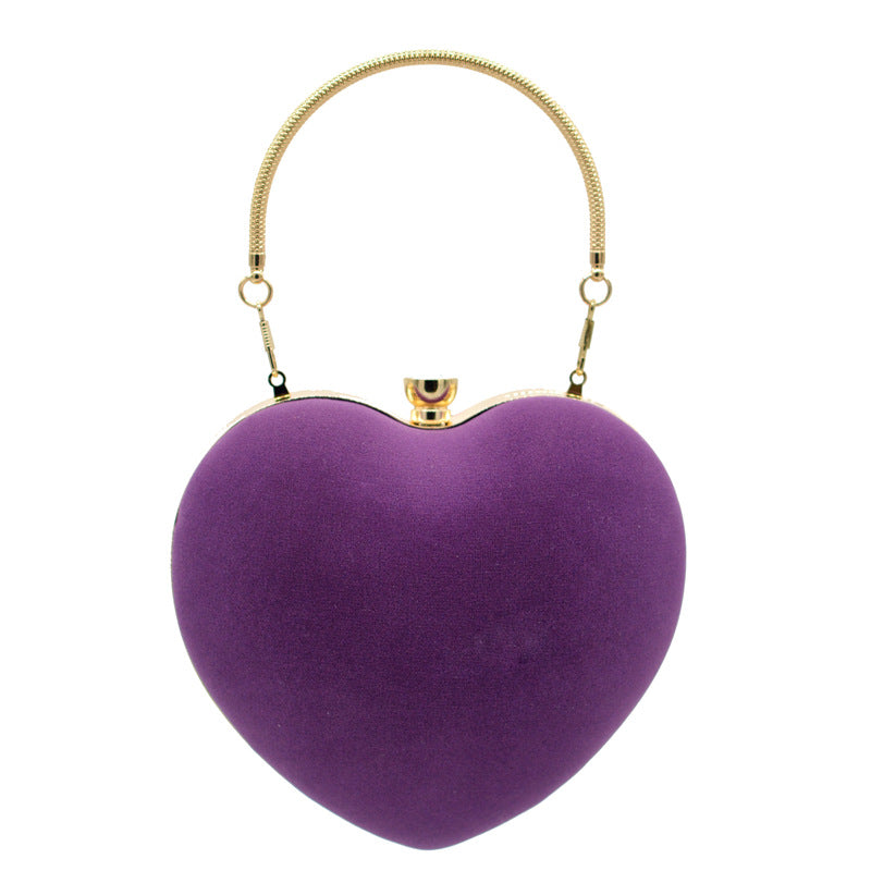 Women's Veet Heart Dinner Shaped Banquet Evening Bags